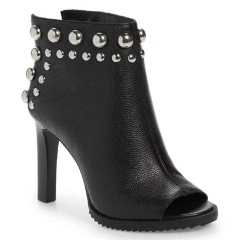 Karl Lagerfeld Bonnie Peep Toe Stud Bootie (Women's Size 6) NEW IN BOX